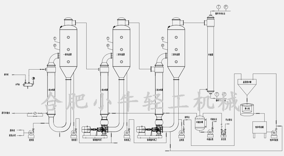 三效強制循環(huán)蒸發(fā)器