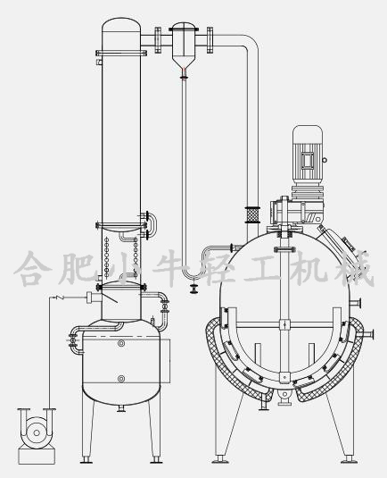 球形濃縮器圖紙,球形真空濃縮罐工藝圖